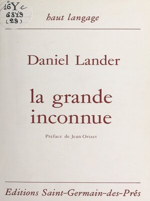 cover image of La grande inconnue